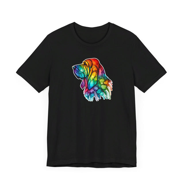 Rainbow Bloodhound Head T-shirt,Pride Shirt,Dog Lover Top,Rainbow Animals,LGBTQ+ Tee, Bloodhound Owner gift