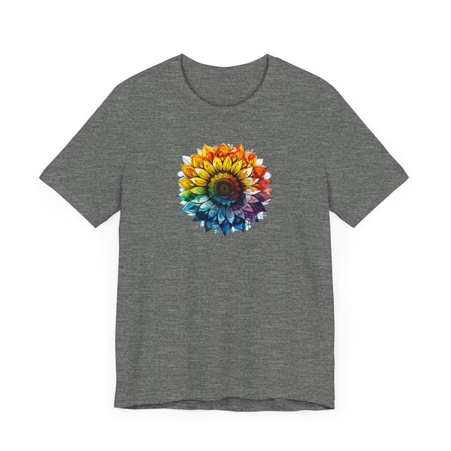 Rainbow Sunflower Alcohol Ink T-shirt, Pride Shirt