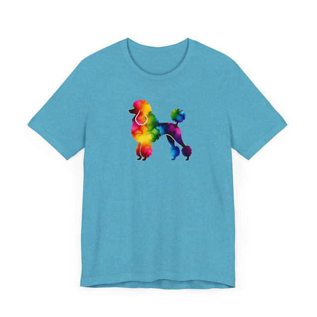 Rainbow Poodle T-shirt,Pride Shirt,Dog Lover Top,Rainbow Animals,LGBTQ+ Tee, Poodle owner, Poodle gift