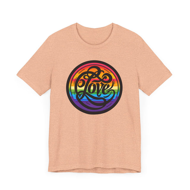 Pride Love Circle Shirt, Rainbow Love T-shirt, LGBT Love, Pride T shirt, LGBTQ+ Tee, Queer Love