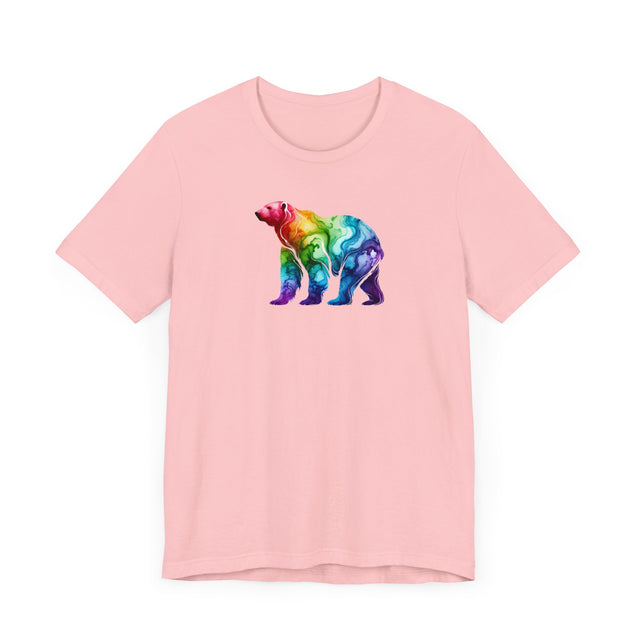 Rainbow Polar Bear Alcohol Ink T-shirt, Pride Shirt,Animal Lover T shirt, LGBTQ+, BGLT, Big Bear