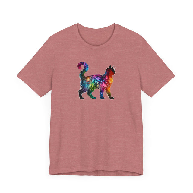 Rainbow Cat T-shirt,Pride Shirt,Cat Lover Top,Rainbow Animals,LGBTQ+ Tee,Feline,Kitten,Kitty