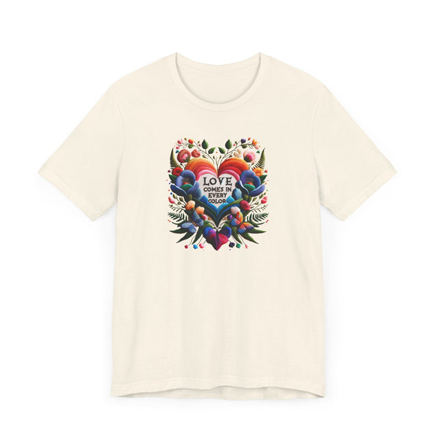 Love Comes in Every Color Heart Shirt, Rainbow Heart T-shirt