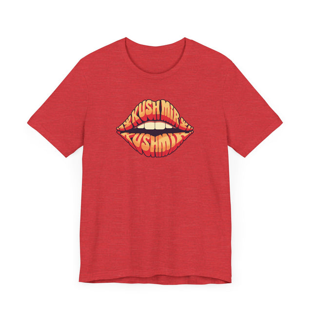 Kush Mir "Kiss Me" Lips T-shirt, Yiddish Lover Shirt