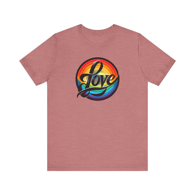 Pride Love Circle Shirt, Rainbow Love T-shirt, LGBT Love, LGBTQ+ Tee, Pride LGBT Ally, Nonbinary, Gay, Lesbian, Bisexual, Trans, Queer Gift