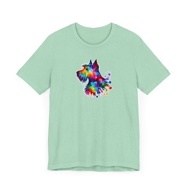 Rainbow Scottish Terrier Head T-shirt,Pride Shirt,Dog Lover Top,Rainbow Animals,LGBTQ+ Tee, Scottie owner, Scottie gift