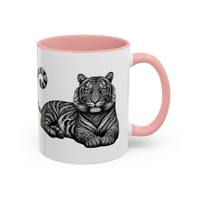 Laying Tiger Mug, Nature Lover Gift, Safari Gift, Animal Lover Gift, Cat Mug, Gift for Her, Animal mug, Coffee, Tea, Mug, Nature Lover