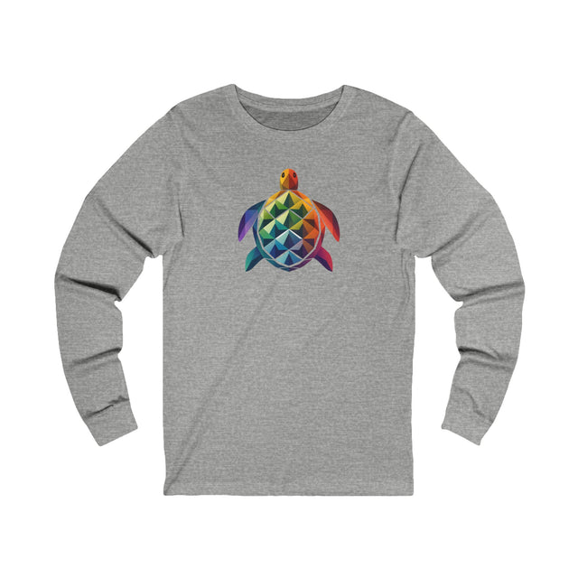 Rainbow Turtle long sleeve T-shirt, Pride Shirt, LBGT, Sea Turtle T shirt, LGBTQ+ Ally Tee, Nonbinary, Gay, Lesbian, Bisexual, Trans, Queer, BGLT, Ocean,Unisex Jersey Long Sleeve Tee