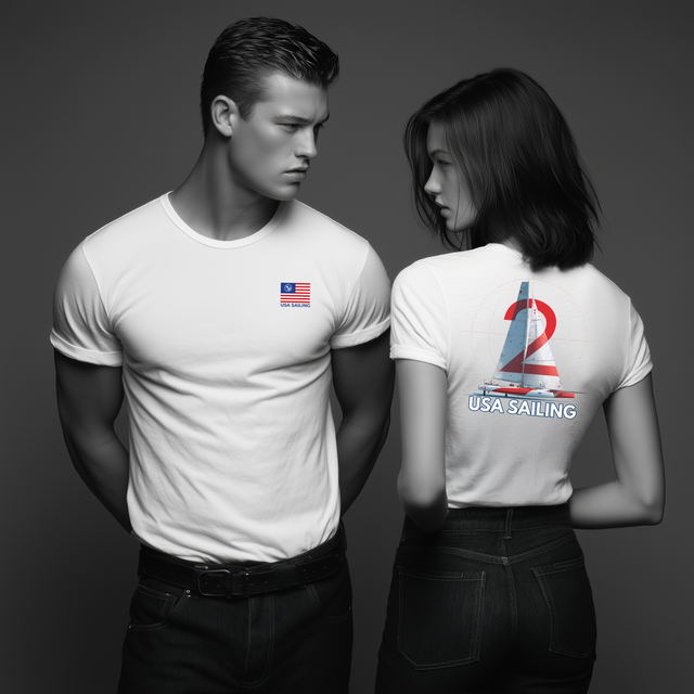 USA Sailing Tshirt, Sailing Enthusiast Tee, Sailboater Tee, Nautical TShirt