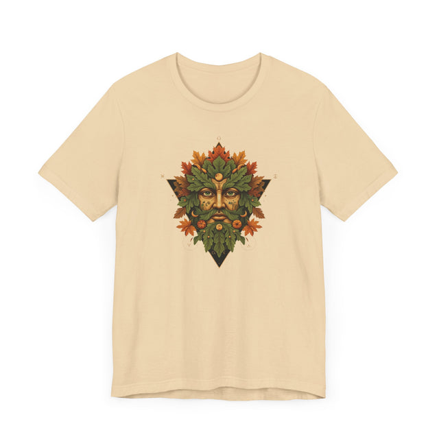 Green Man Fall Triangle Tee, Autumn T-shirt