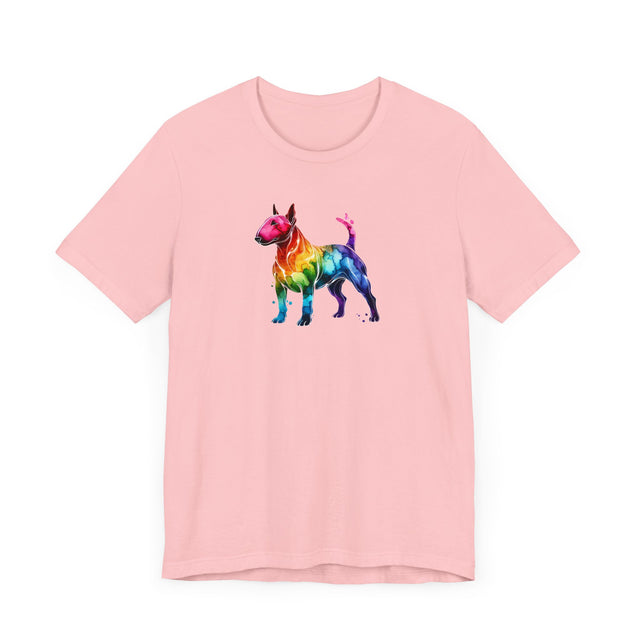 Rainbow Bull Terrier T-shirt,Pride Shirt,Dog Lover Top,Rainbow Animals,LGBTQ+ Tee, Bull Terrier gift