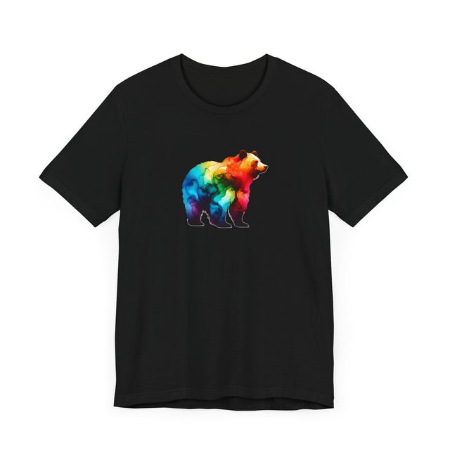 Rainbow Brown Bear Alcohol Ink T-shirt, Pride Shirt,Animal Lover T shirt, LGBTQ+,Big Bear