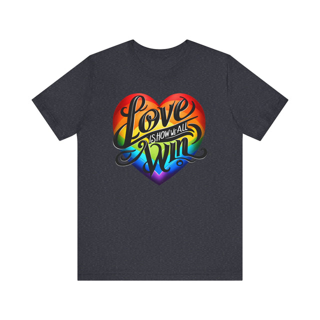 Love Wins,Pride Heart Shirt,Rainbow Heart T-shirt,LGBT Heart,LGBTQ+ Tee,Nonbinary,Gay, Lesbian, Bisexual, Trans, Queer, LGBTQ Ally