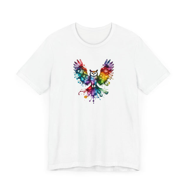 Rainbow Owl Alcohol Ink T-shirt, Pride Shirt,Bird Lover T shirt, LGBTQ+, BGLT, Avian