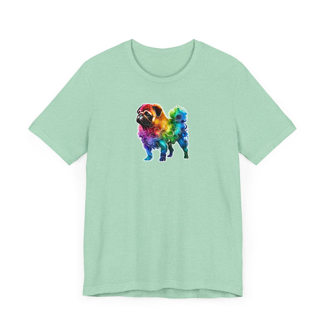 Rainbow Pug T-shirt,Pride Shirt,Dog Lover Top,Rainbow Animals,LGBTQ+ Tee, Pug owner, Pug gift