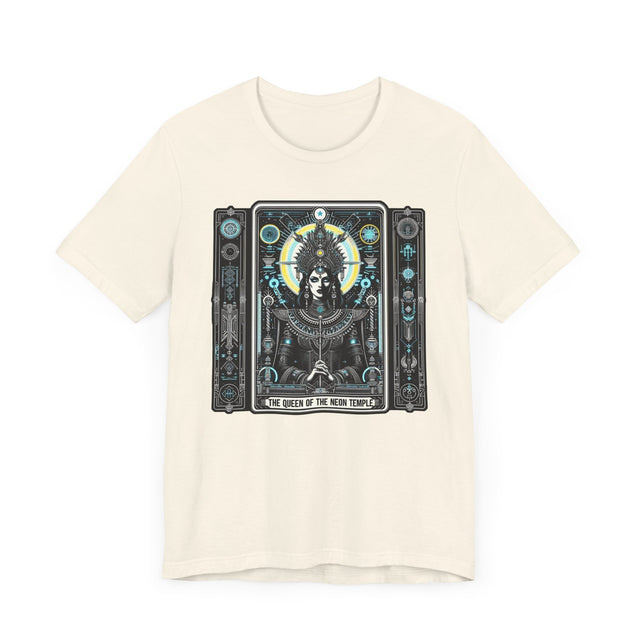 Queen of the Neon Temple,Tarot card shirt,Mothers Day Gift,EDM Shirt,Dance Music tee,Cyberpunk T-shirt,Sci-fi