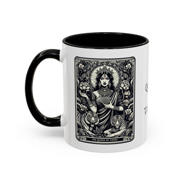 Queen of Tigers,Tarot card mug,Mother's Day Gift,Tarot Reader Gift,Tiger Mom Gift,Asian Queen cup,Gift for her,Asian mom gift,Wife Gift