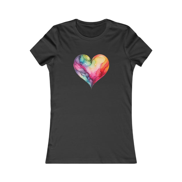 Rainbow Heart Alcohol Ink,Pride Heart Shirt,Rainbow Heart T-shirt, LGBT Heart, Everyday Pride T shirt, LGBTQ+ Tee, Nonbinary, Gay, Lesbian, Bisexual, Trans, Queer