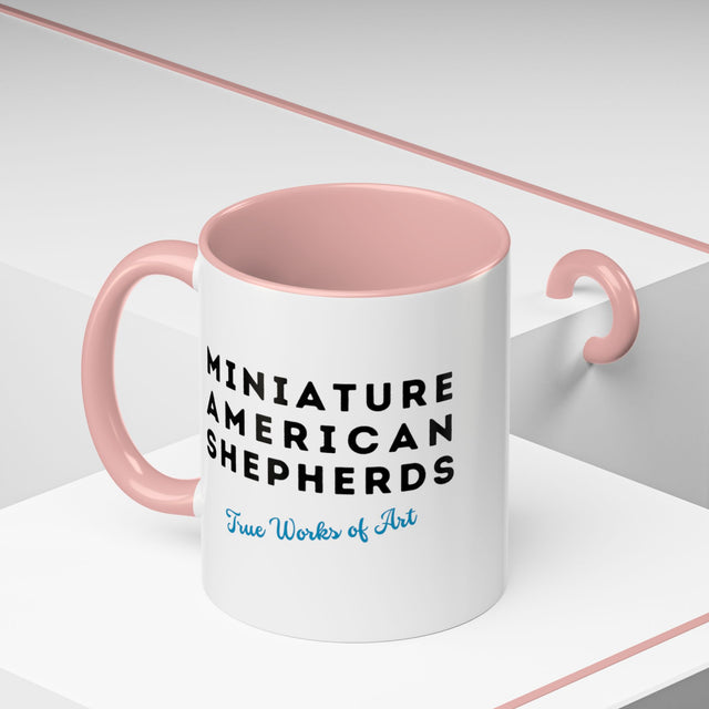 Miniature American Shepherds Coffee Cup,4-Panel Pop Art Mug,MAS Lover,Mini Aussie Mom,Mini Aussie Dad,Dog Lover Gift,Miniature American Shepherd Gift
