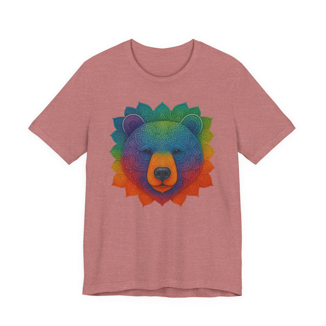 Bear Rainbow Mandala T-shirt, Pride Shirt, Artsy Tee, LGBTQIA, Bear, Queer, Mama Bear, Papa Bear