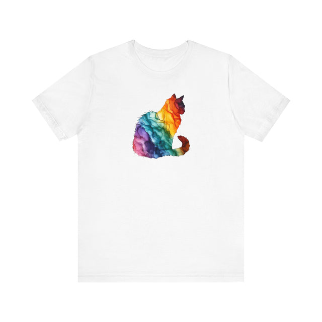 Rainbow Cat T-shirt,Pride Shirt,Cat Lover Top,Rainbow Animals,LGBTQ+ Tee,Queer,Gay,Lesbian,Bisexual,Trans,BGLT,LBGT,Feline,Kitten,Kitty