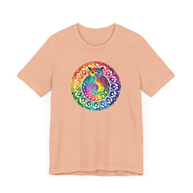 Rainbow Owl Mandala Alcohol Ink T-shirt, Pride Shirt,Bird Lover T shirt, LGBTQ+, BGLT, Avian