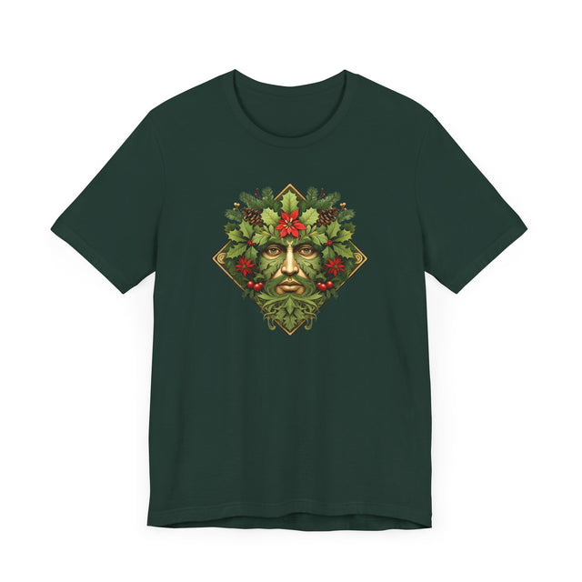 Christmas Green Man Diamond T-shirt, Yuletide Shirt