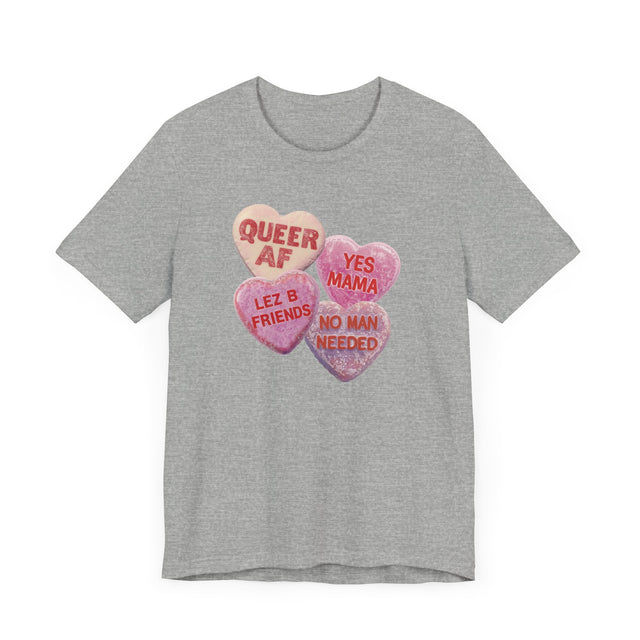 Valentine's Candy Heart Shirt, Lesbian Valentine, Queer Love
