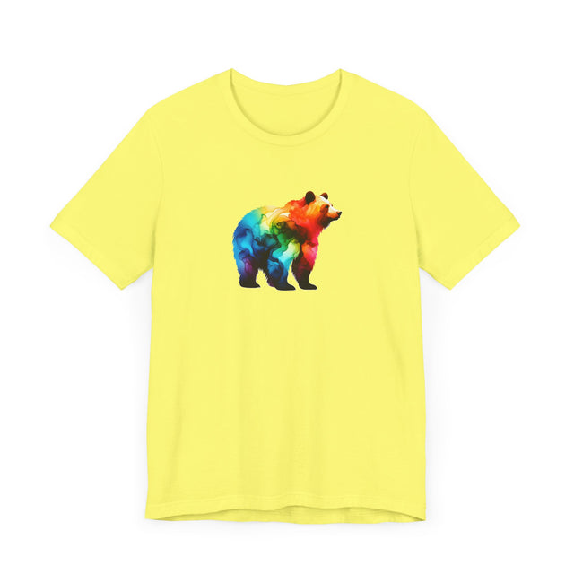 Rainbow Brown Bear Alcohol Ink T-shirt, Pride Shirt,Animal Lover T shirt, LGBTQ+,Big Bear
