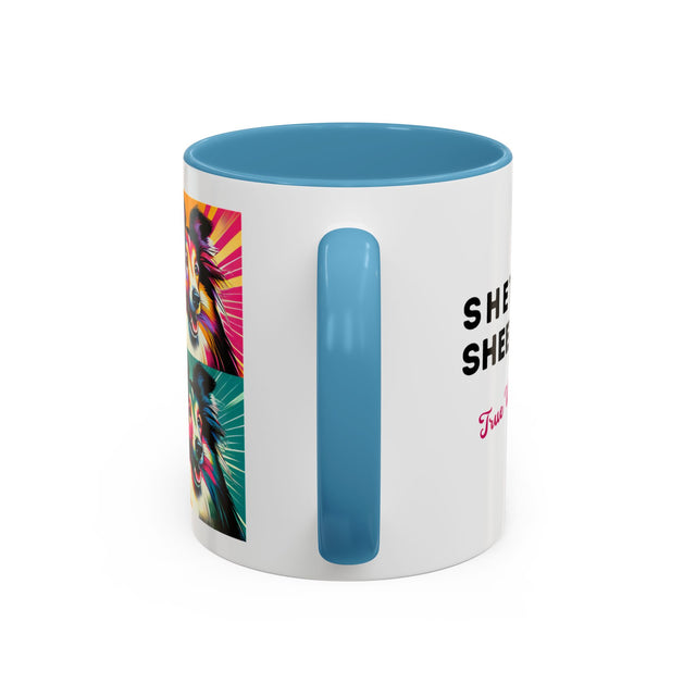 Shetland Sheepdogs Coffee Cup,4-Panel Pop Art Mug,Toy Collie Lover,Sheltie Mom,Sheltie Dad,Dog Lover Gift,Shetland Sheepdog Gift