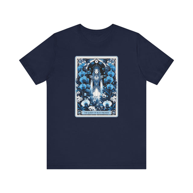 Queen of Blue Orchids,Tarot card shirt,Mother's Day Gift,Tarot Reader Gift,Asian Queen Shirt,Mystical Cards Tee,Astrology Tee,Gift for her