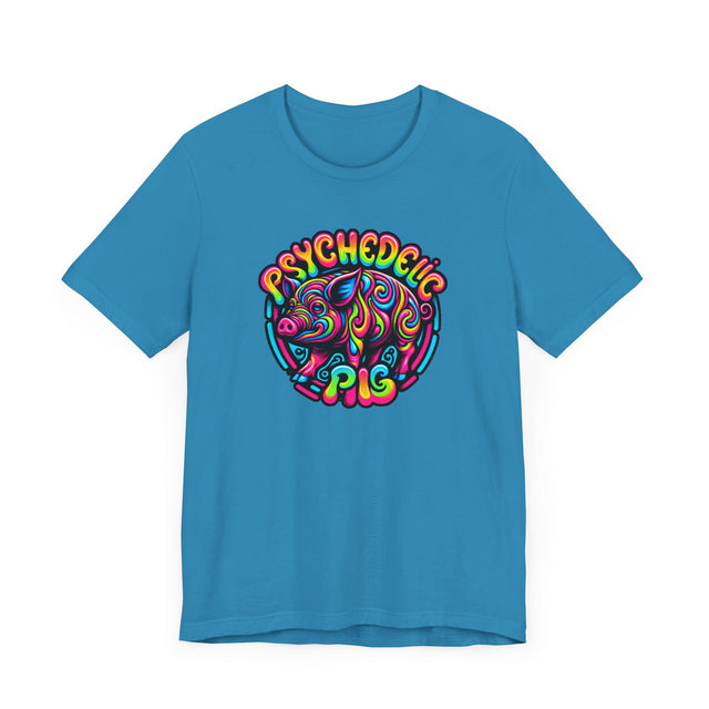 Neon Psychedelic Pig T-shirt, Piggy Tee