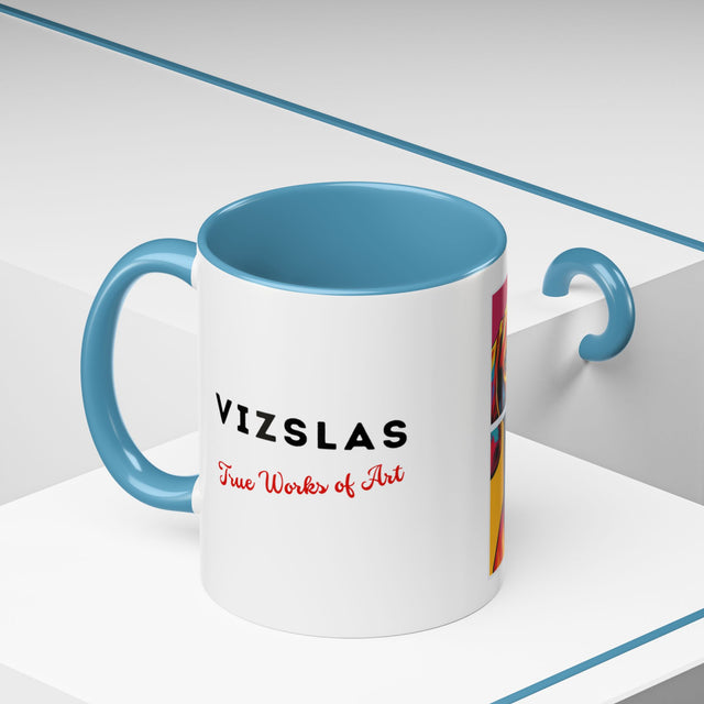 Vizsla Coffee Cup,4-Panel Pop Art Mug,Vizsla Lover,Vizsla Mom,Vizsla Dad,Dog Lover Gift,Vizsla Gift