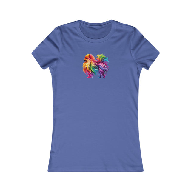 Rainbow Pomeranian T-shirt,Pride Shirt,Dog Lover Top,Rainbow Animals,LGBTQ+ Tee, Pomeranian Owner,Women's Favorite Tee