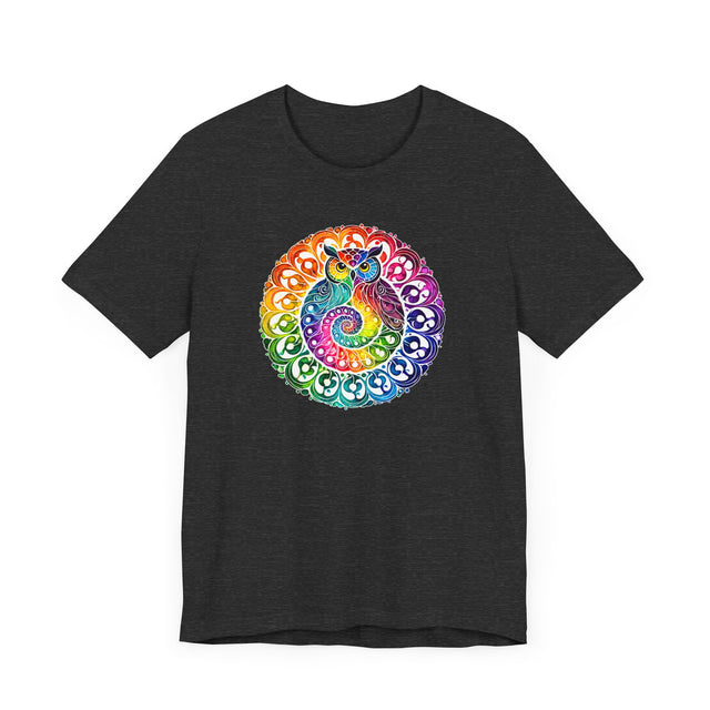 Rainbow Owl Mandala Alcohol Ink T-shirt, Pride Shirt,Bird Lover T shirt, LGBTQ+, BGLT, Avian