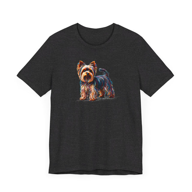 Yorkshire Terrier Rainbow Scribble T-shirt, Dog Lover Tee