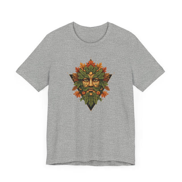 Green Man Fall Triangle Tee, Autumn T-shirt