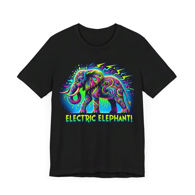 Electric Elephant T-shirt, Pachyderm Lover Tee