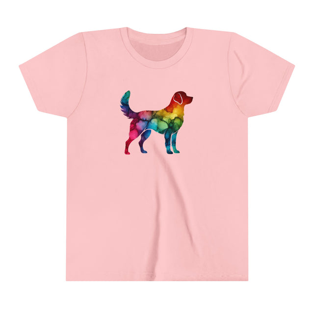 Rainbow Labrador Retriever T-shirt,Pride Shirt,Dog Lover Top,Rainbow Animals,LGBTQ+ Tee, Lab Owner,Youth Size