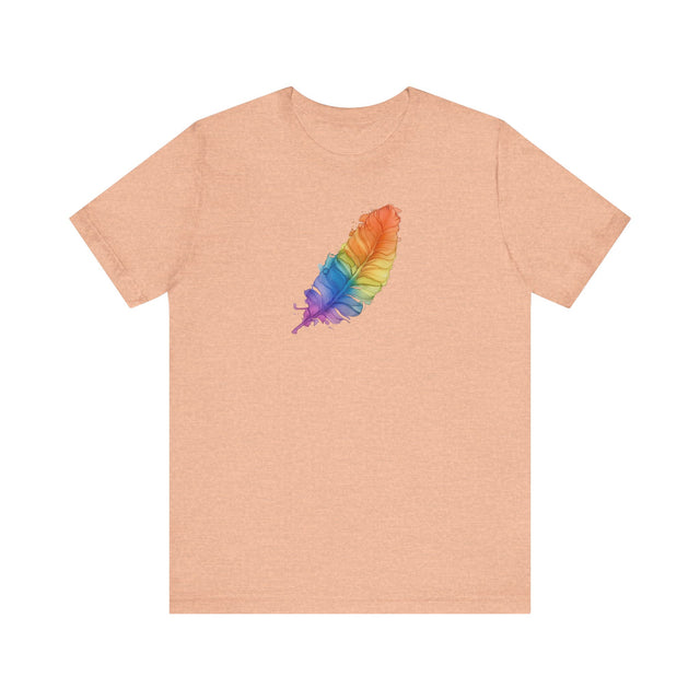 Rainbow Feather T-shirt,Pride Shirt,Bird Lover Top,Rainbow Animals,LGBTQ+ Tee,Queer,Gay,Lesbian,Bisexual,Trans,BGLT,LBGT