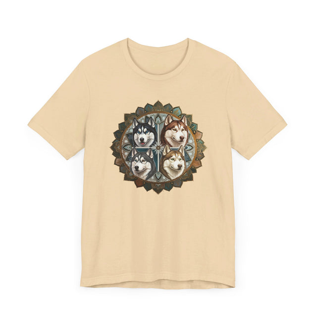 Siberian Husky Head Mandala T-shirt, Dog Lover Top, Husky owner, Sibe gift