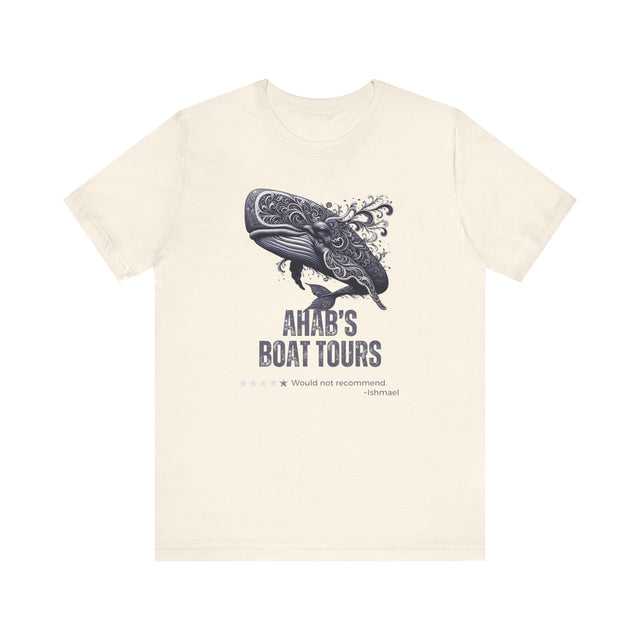Ahab's Boat Tours, Witty Tshirt, Whale Shirt, Book lover tshirt, Herman Melville Tshirt