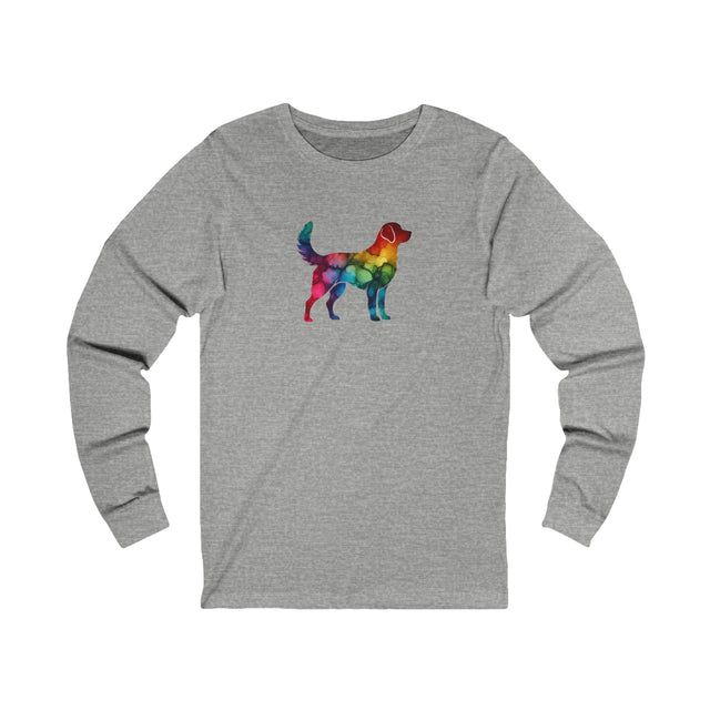 Rainbow Labrador Retriever Long Sleeve T-shirt,Pride Shirt,Dog Lover Top,Rainbow Animals,LGBTQ+ Tee, Lab Owner