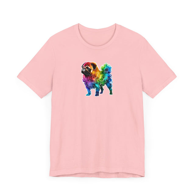 Rainbow Pug T-shirt,Pride Shirt,Dog Lover Top,Rainbow Animals,LGBTQ+ Tee, Pug owner, Pug gift