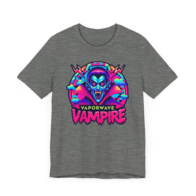 Vaporwave Vampire Bolt T-shirt, Halloween Tee, Neon Goth