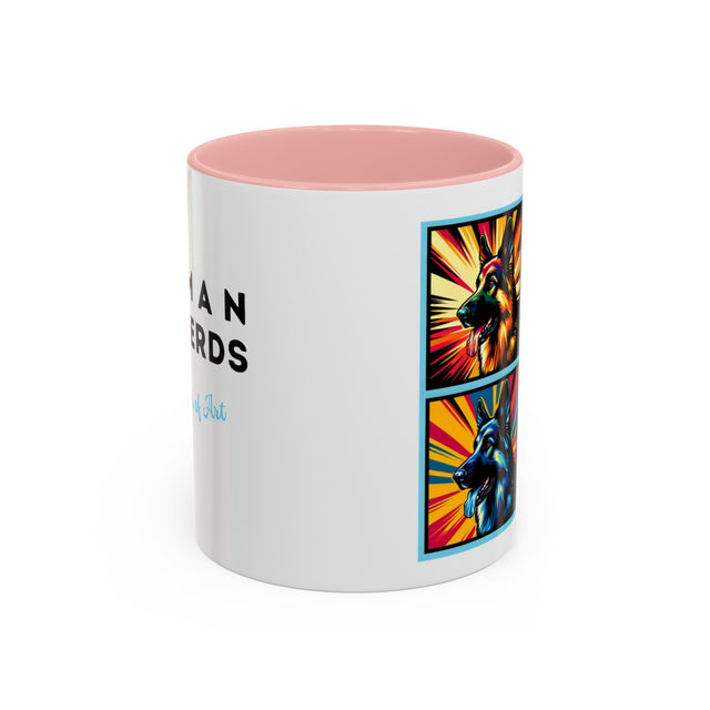 German Shepherd Dog Mug,4-Panel Pop Art Mug,German Shepherd Lover,GSD Mom,GSD Dad,Dog Lover Gift,Alsatian Gift,German Shedder