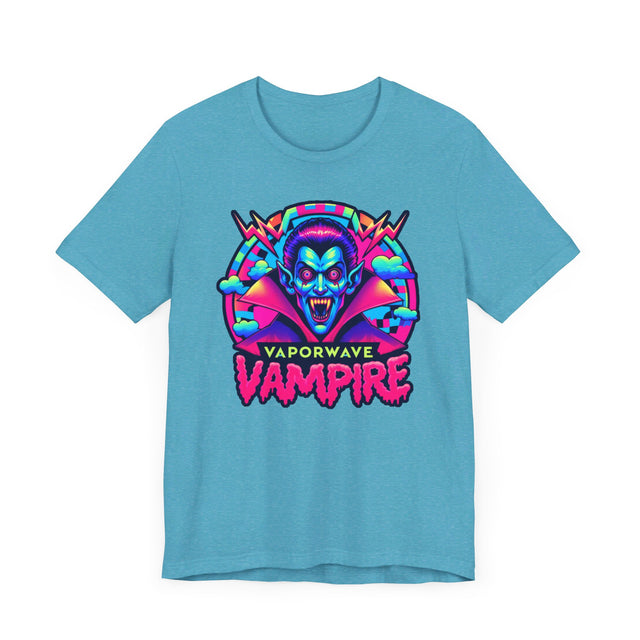 Vaporwave Vampire Bolt T-shirt, Halloween Tee, Neon Goth