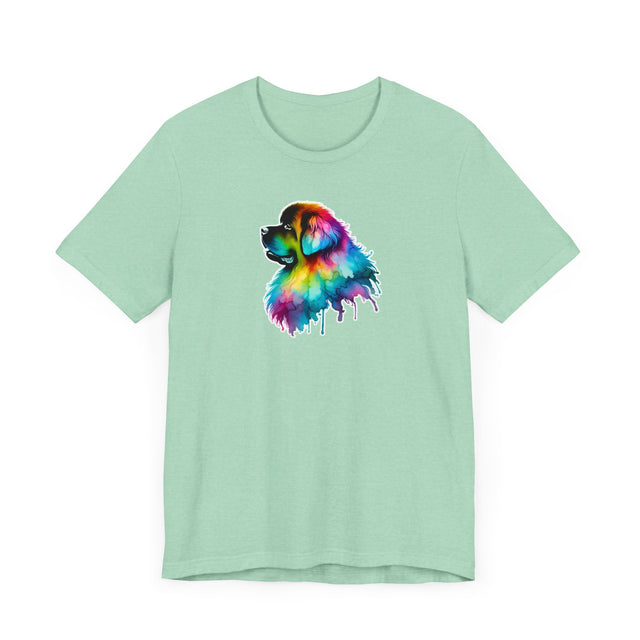 Rainbow Newfoundland Head T-shirt,Pride Shirt,Dog Lover Top,Rainbow Animals,LGBTQ+ Tee, Newfie owner, Newf gift