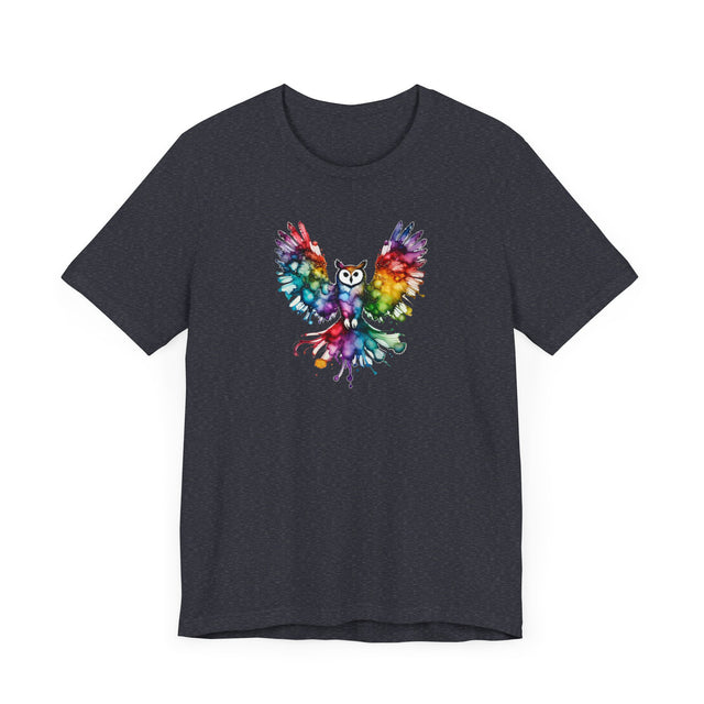 Rainbow Owl Alcohol Ink T-shirt, Pride Shirt,Bird Lover T shirt, LGBTQ+, BGLT, Avian
