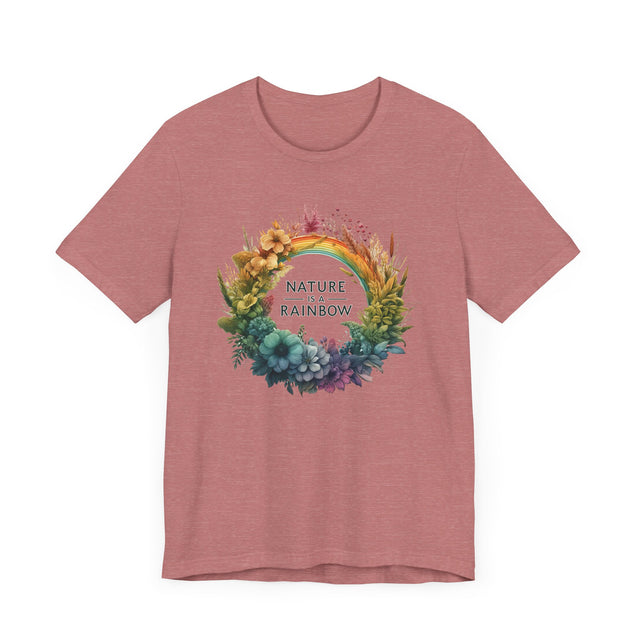 Nature Is A Rainbow Wreath T-shirt, Nature Lover Shirt